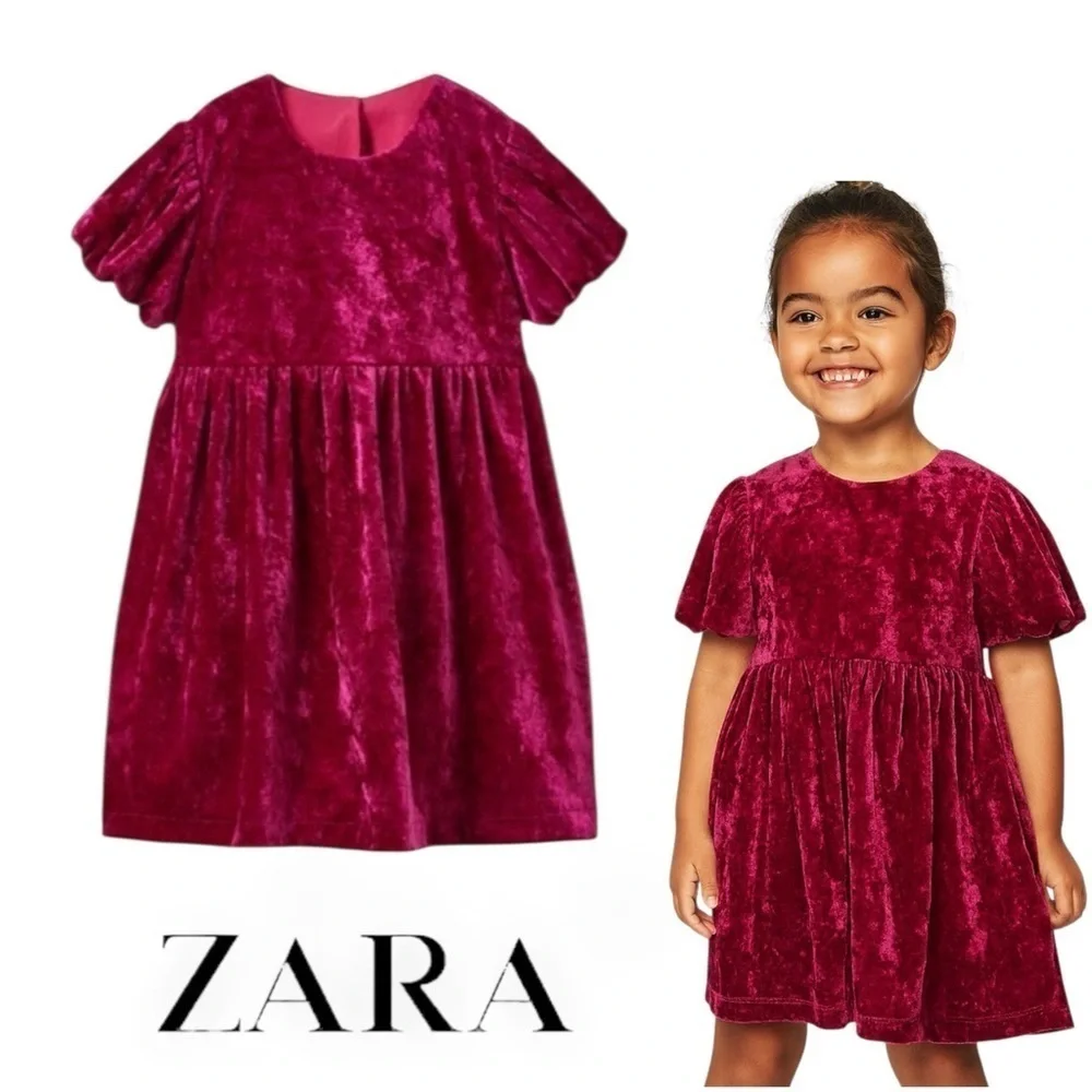 ZARA Kids | Burgundy | VELVET DRESS